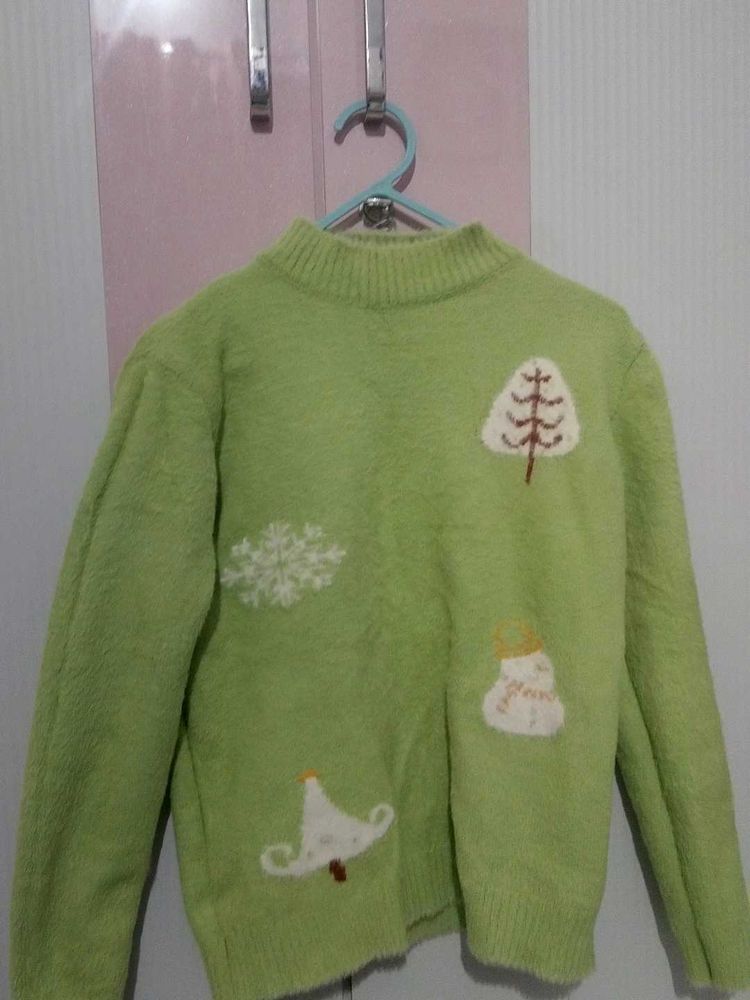 Cute Green Winter Sweater