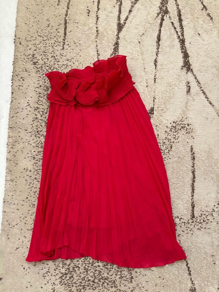 Red Ruffle Top