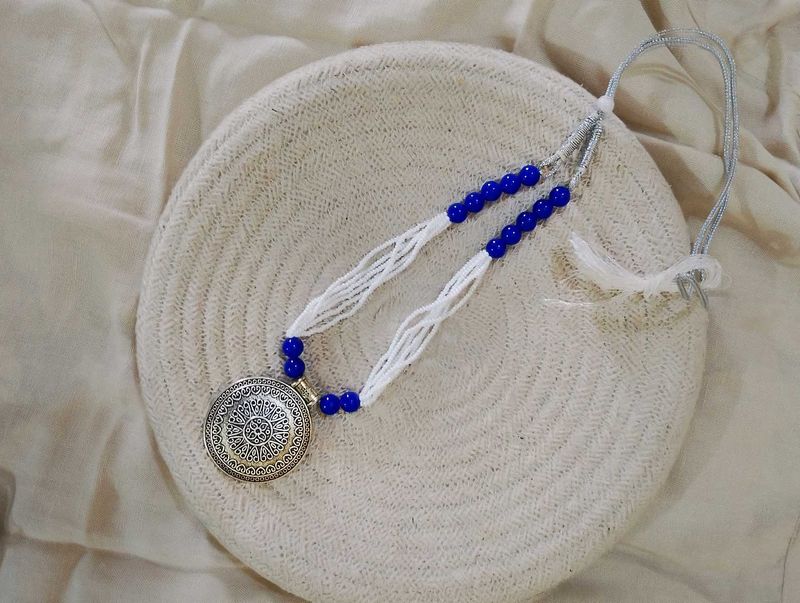 Boho Beaded Medallion Necklace