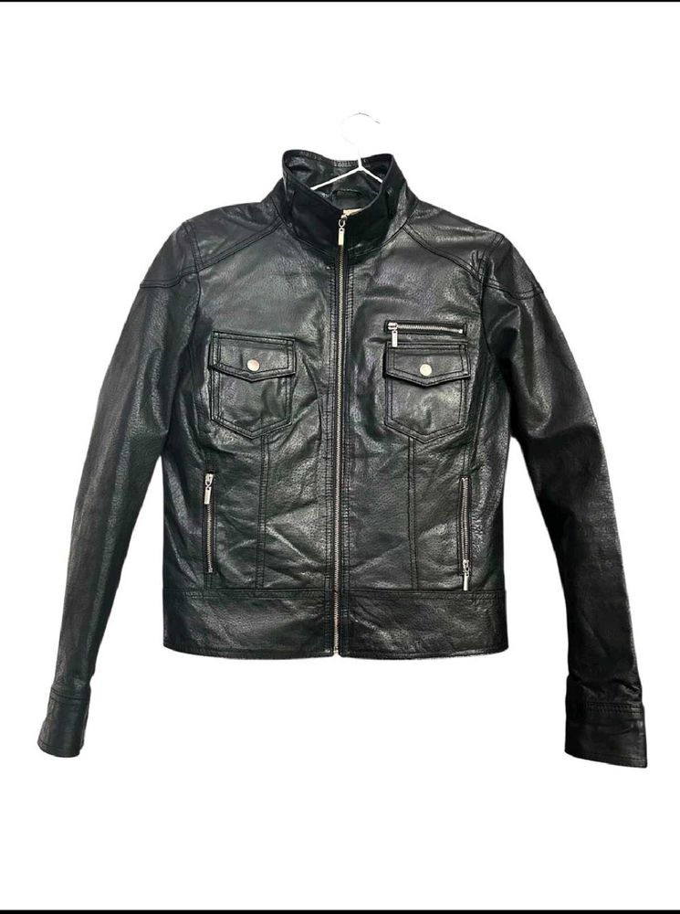 Cropped Leather Jacket women