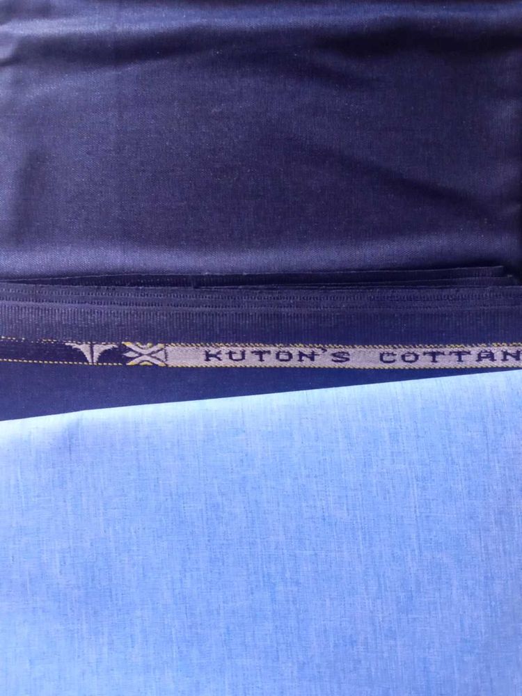 Kuton&#39;s Cotton Shirting Fabric - Blue