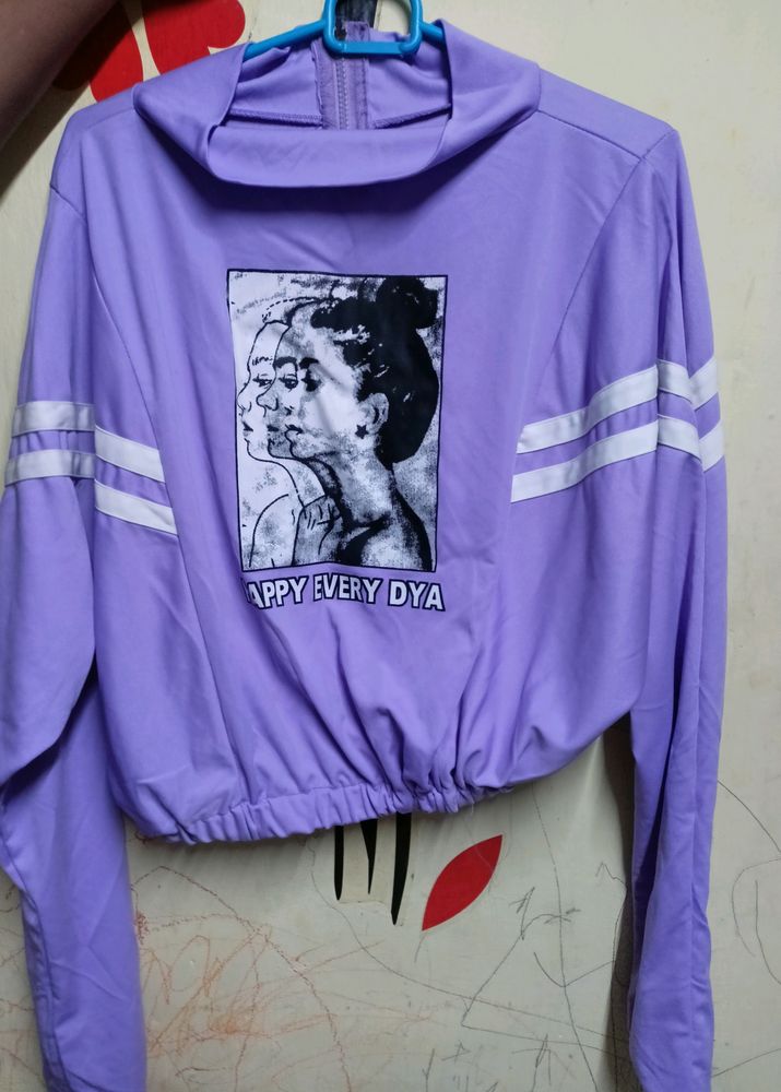 Purple Full Hand Silk Sweatshirt,Never Used ,Loose For Me