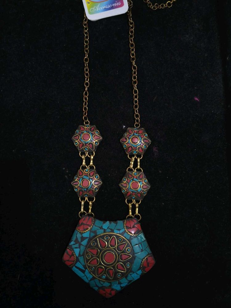 Ethnic Afghan Antique Necklace Boho Style