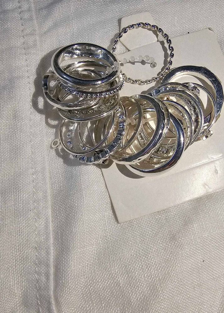 Silver plated Pinteresty rings