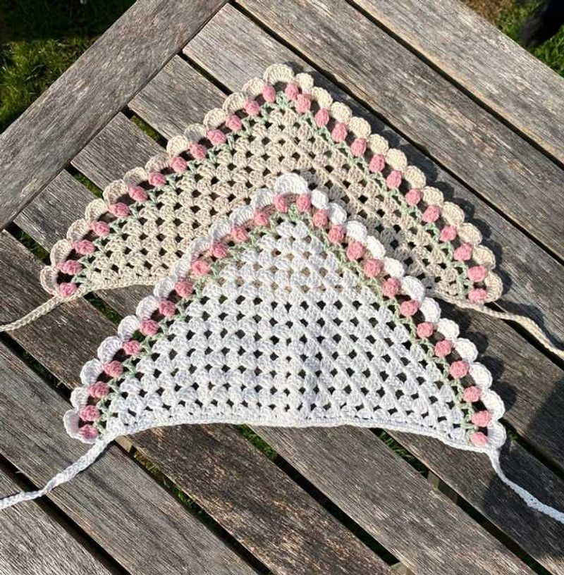 Crochet Tulip Flower Bandana
