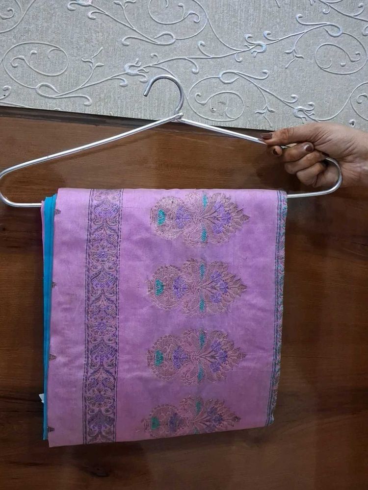 Pink Floral Saree