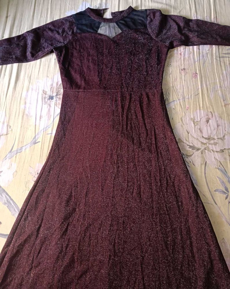 Maroon Evening Dress