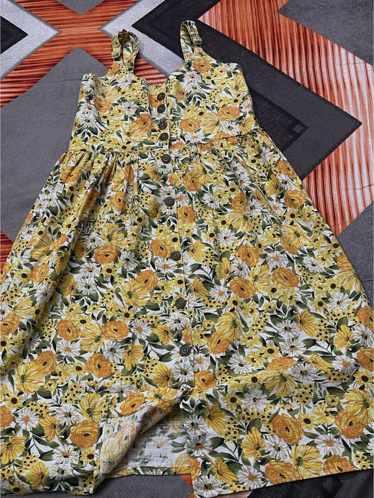 Floral Print Button-Down Sundress