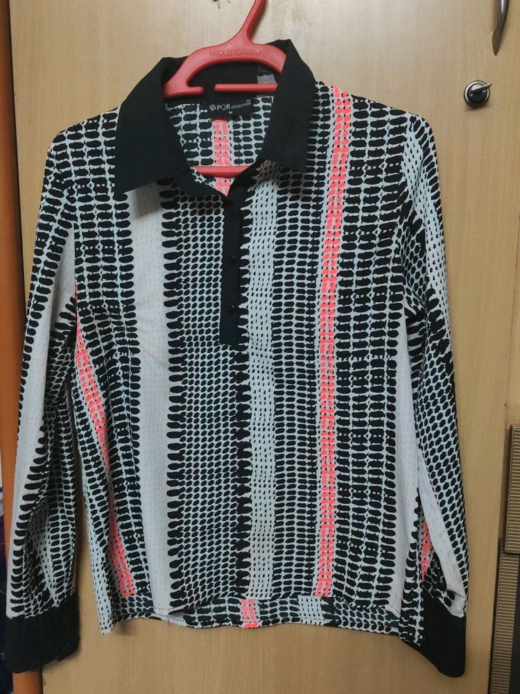 Collar Shirt Cum Top