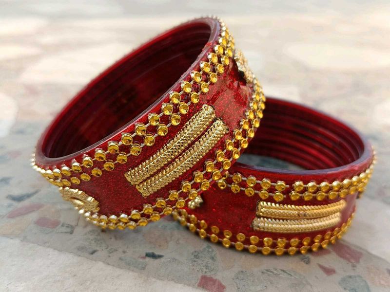 Red &amp; Gold Bangle Set