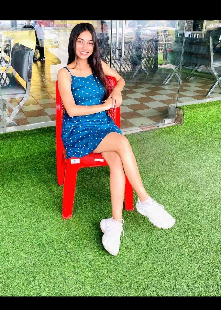 Blue Skater Mini Dress