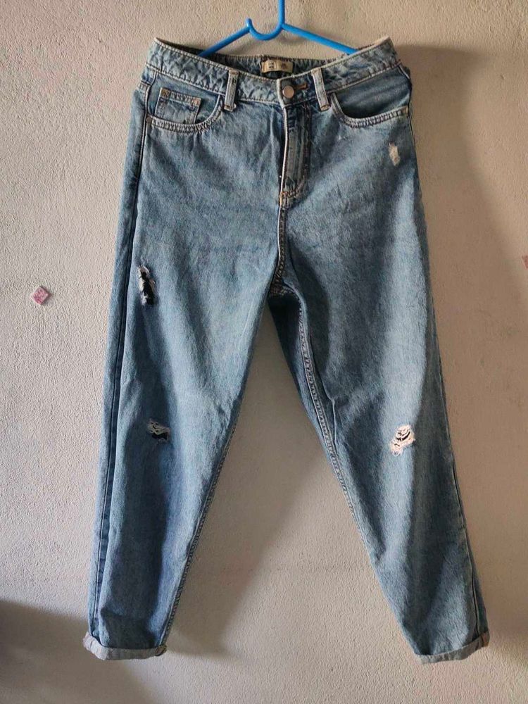 Distressed Denim Jeans