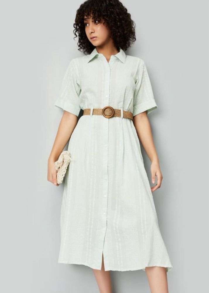 max long dress light green colour
