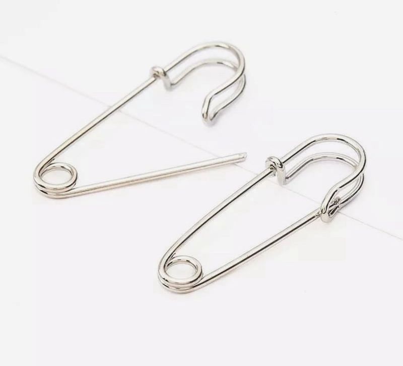 Safety Pin Shaped Earrings