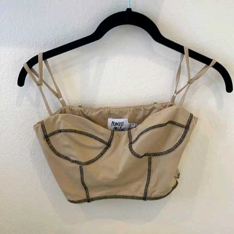 I. SEXY NUDE CORSET TOP