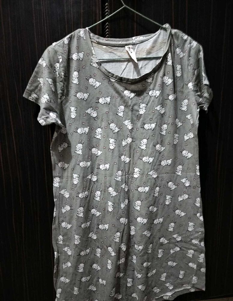 Knee Length Sleep Wear Dress