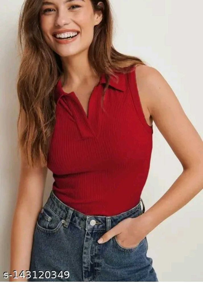 Red Polo Tank Top