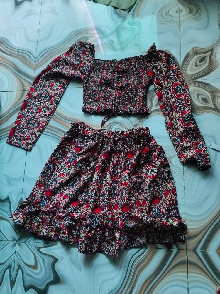 Floral Print Two Piece
