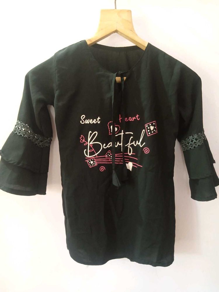 Cute Girls' Black Top