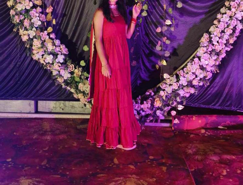 Elegant Red Ethnic Gown