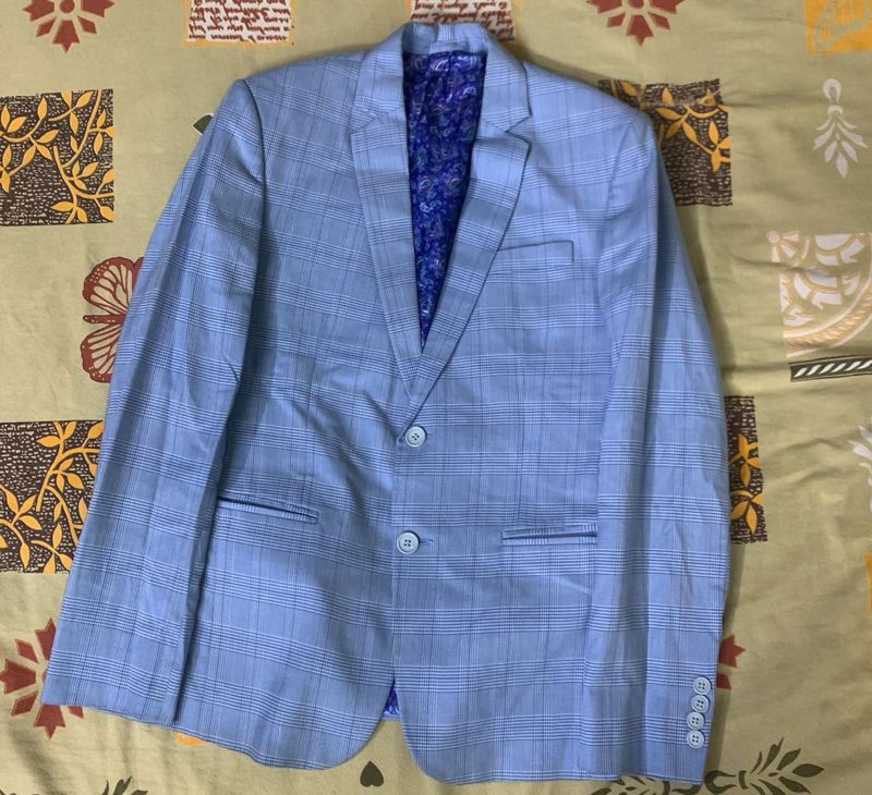 Blue Plaid Blazer