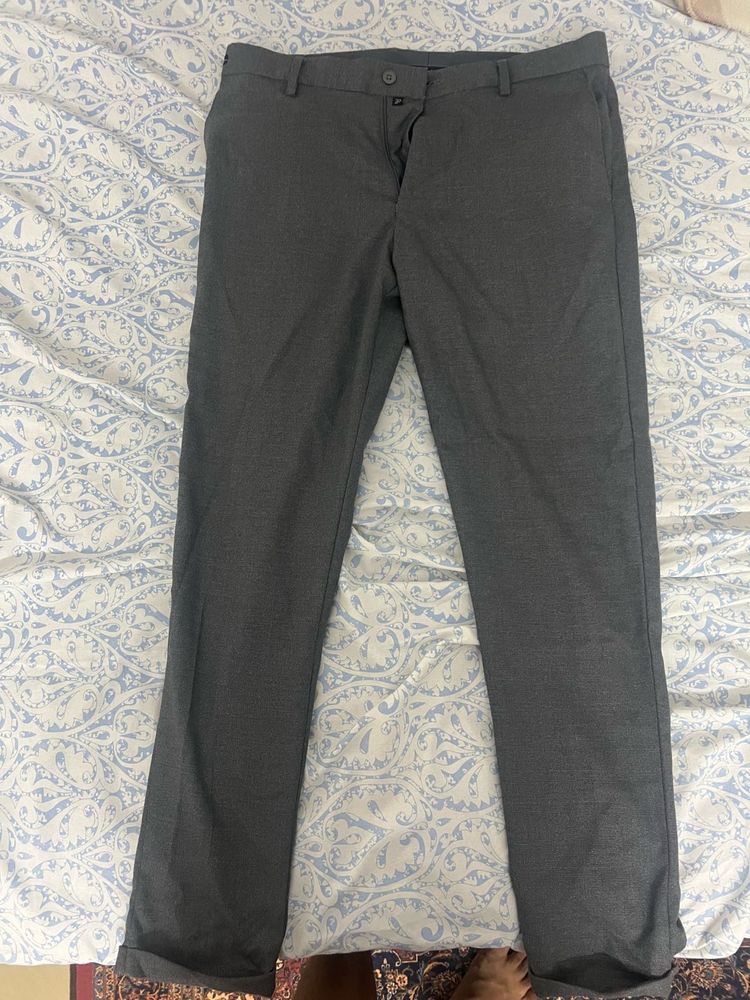 Gray Casual Pants