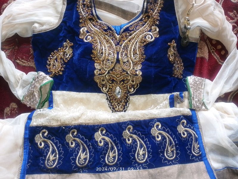 Frock For Wedding With Dupatta