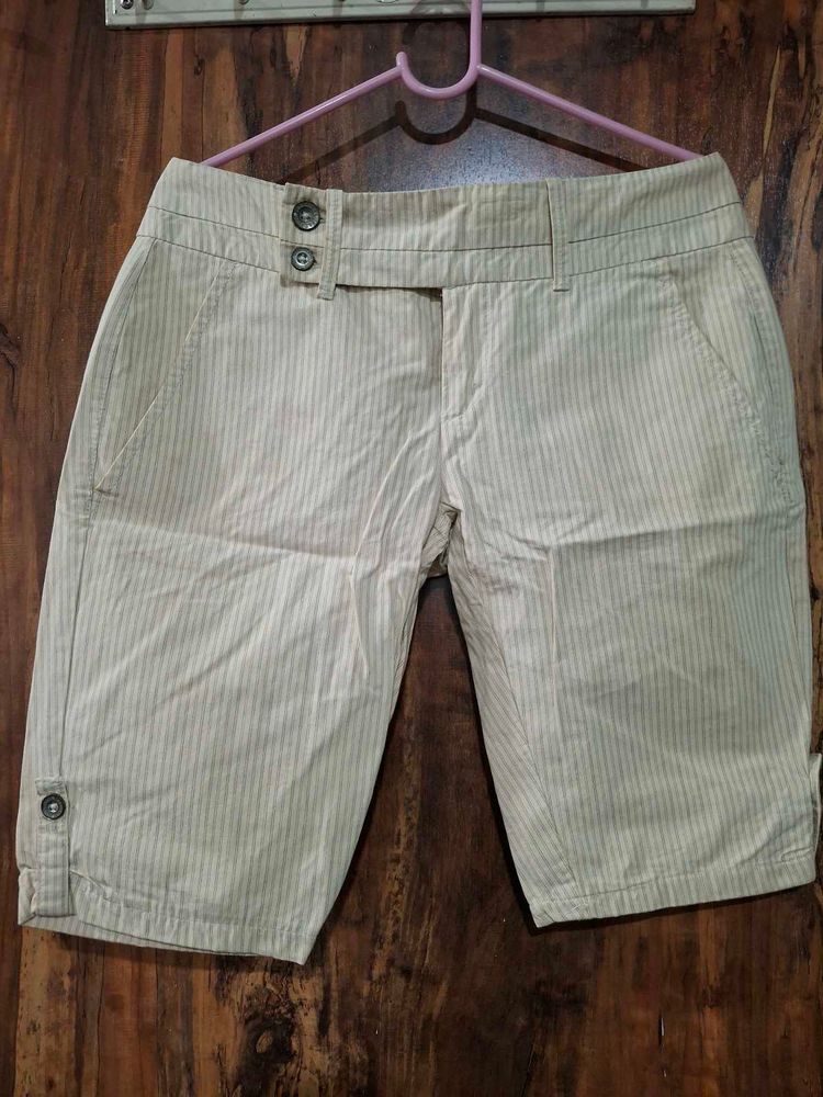 Striped Capri Shorts