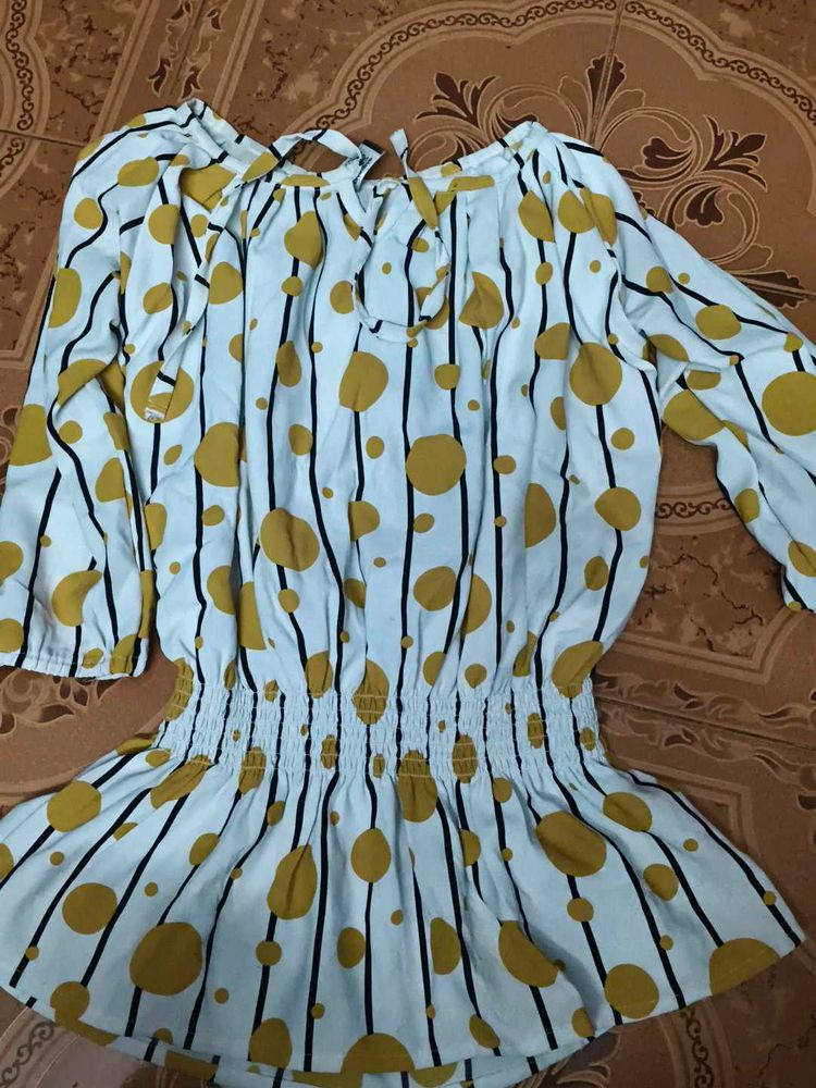 Striped Polka Dot Top