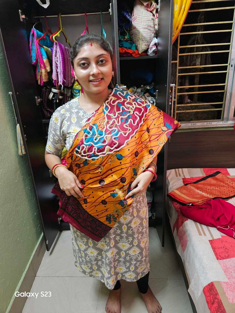 Beautiful Unused Silk Saree_Bengali Saree