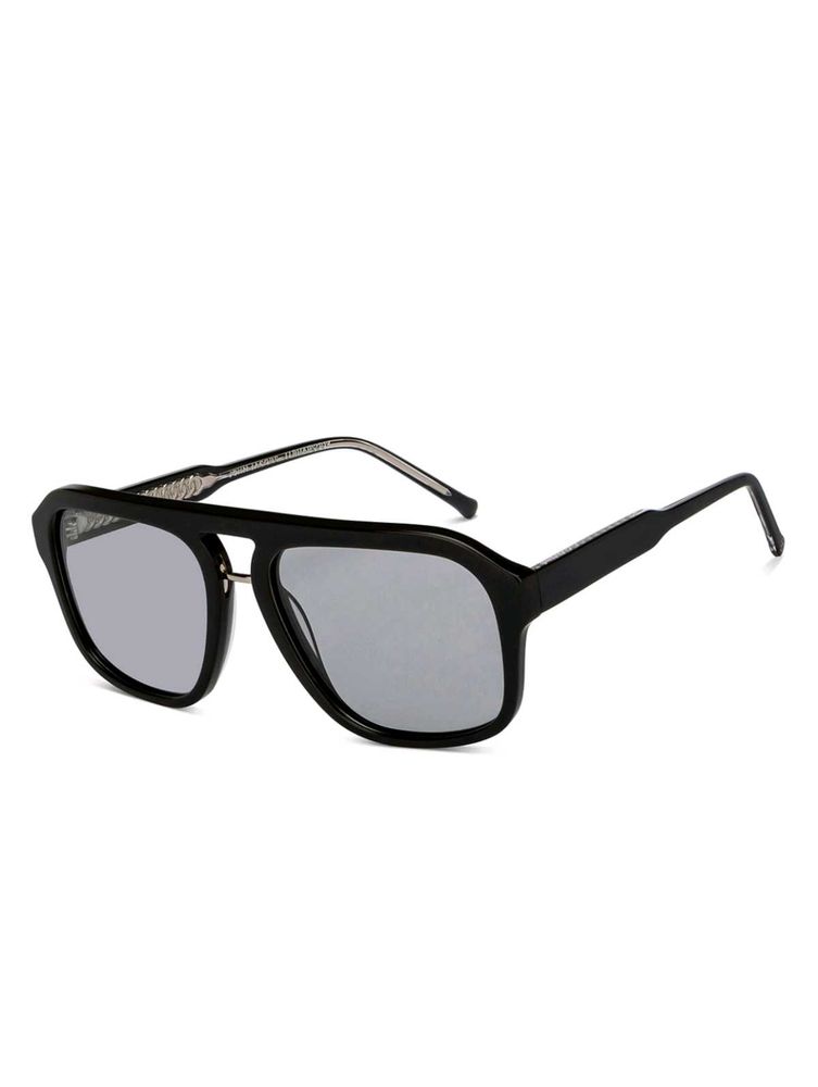Grey Black Full Rim Square John Jacobs Sunglasses