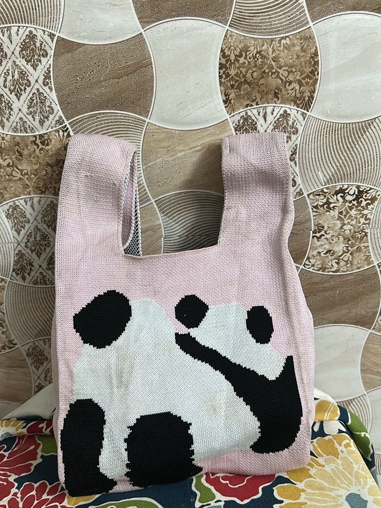 Panda Print Tote Bag