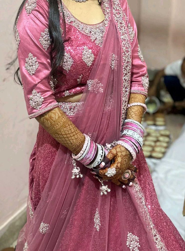 Pink Bridal Lehenga Choli