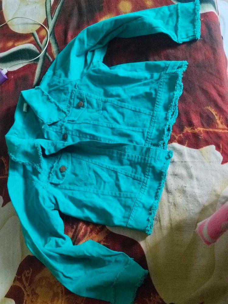 Cute Teal Denim Jacket