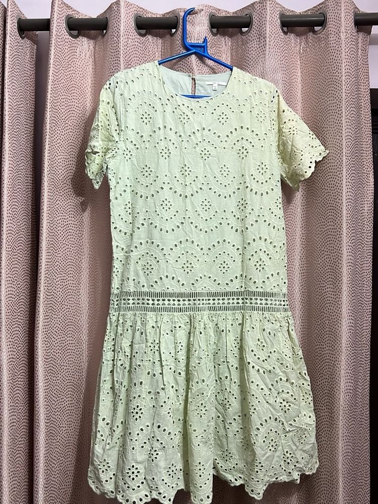 Eyelet Mini Dress
