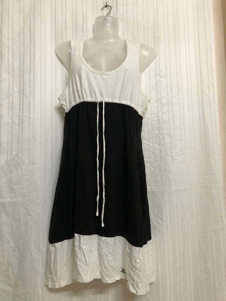 Nautica White &amp; Black Mini Dress