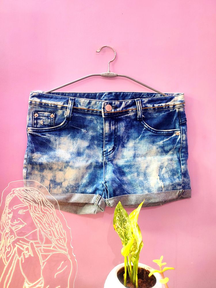 New Tie-Dye Blue Shorts (Women)
