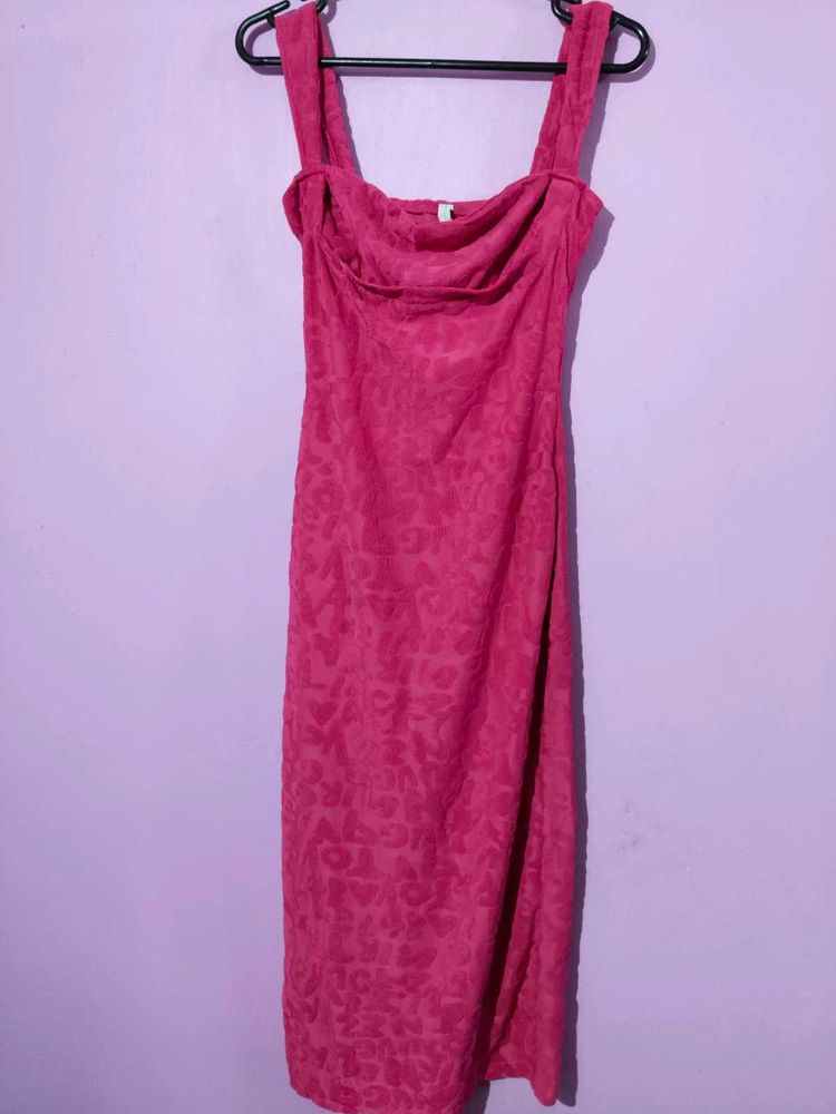 NEWME PINK MIDI DRESS