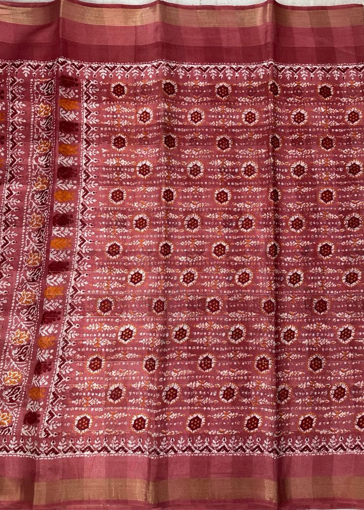 Brand New Block Print Chanderi Saree
