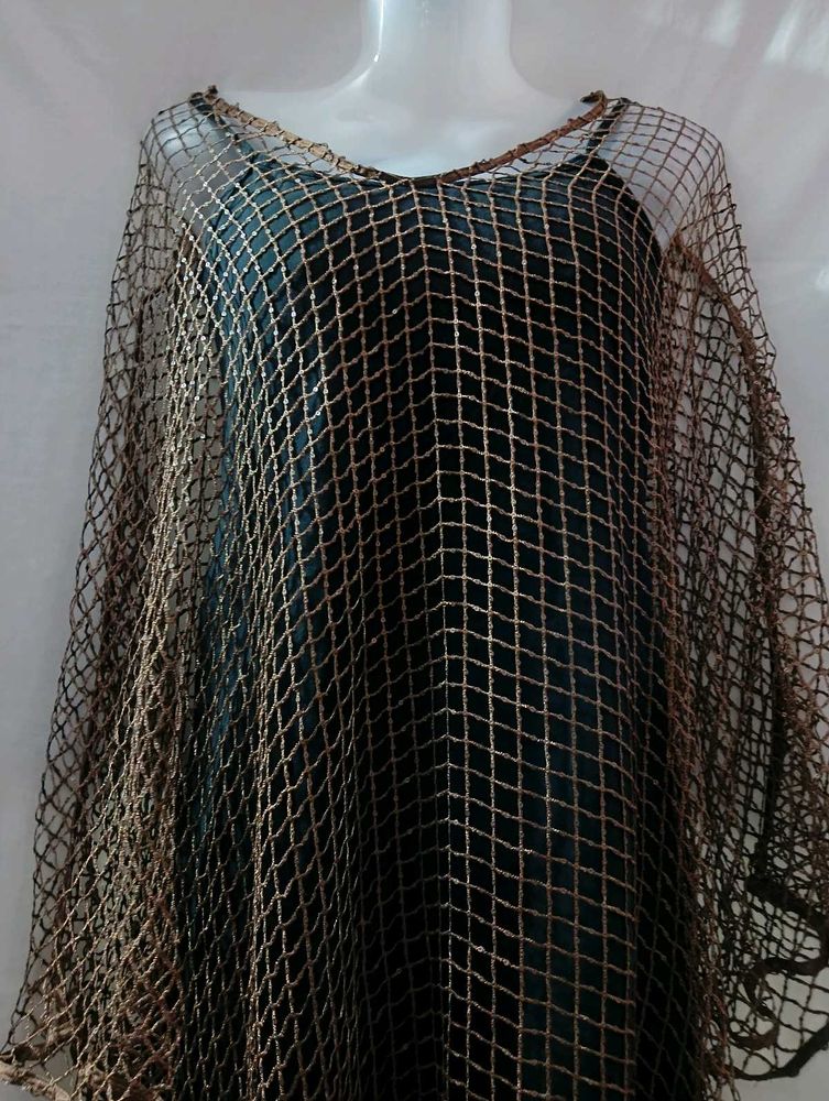 ZARA SEQUIN MESH KAFTAN DRESS