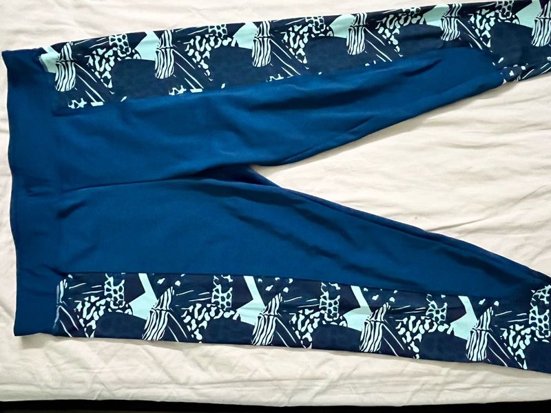 XL  Blue Patterned Leggings