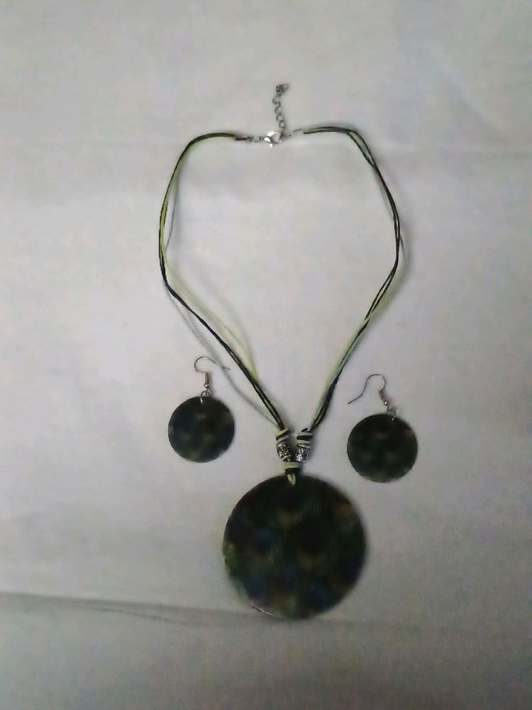 Peacock necklace set