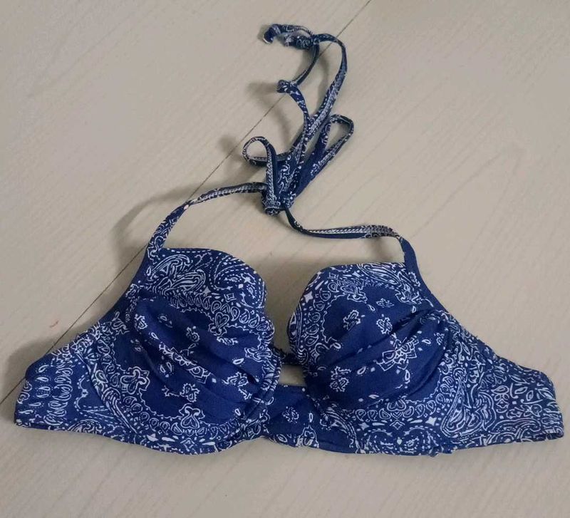 Blue Bandana Bikini Top