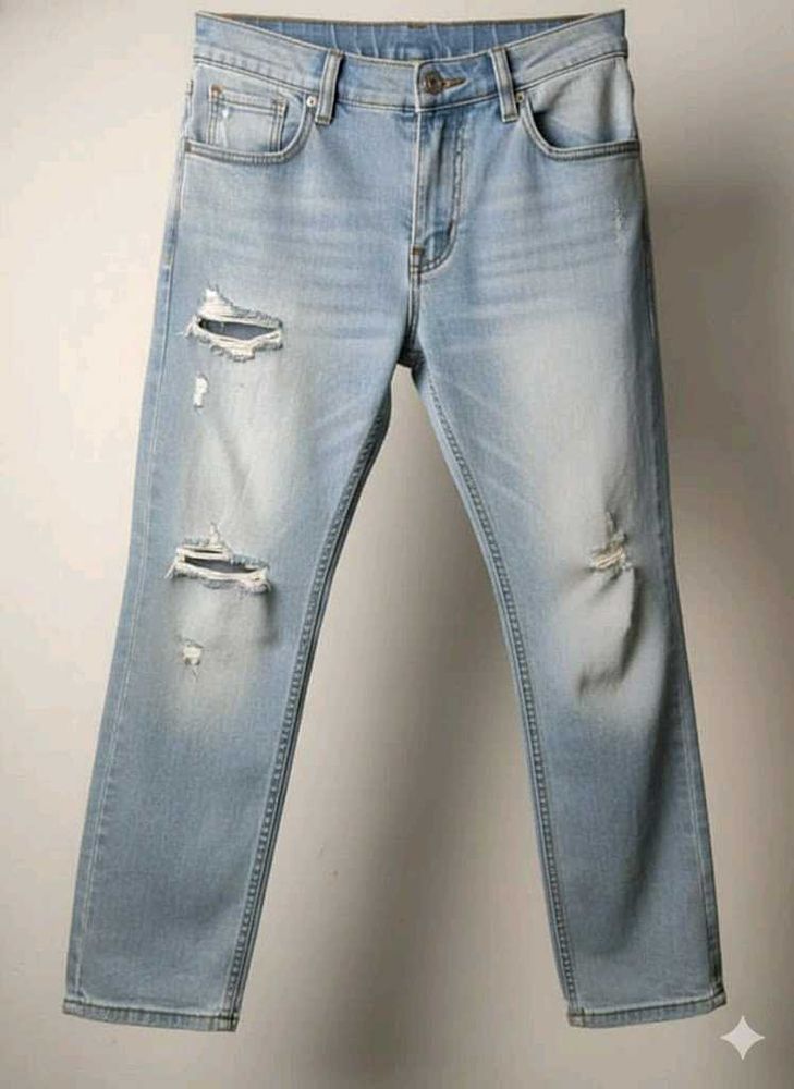 Ripped Light Wash Jeans