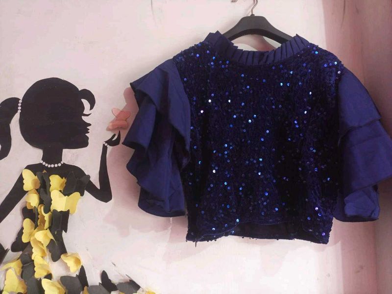 Sparkly Navy Blue Top