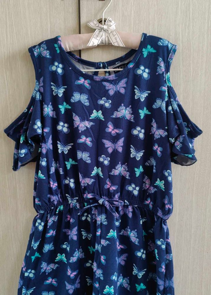 Blue Butterfly Girl Playsuit