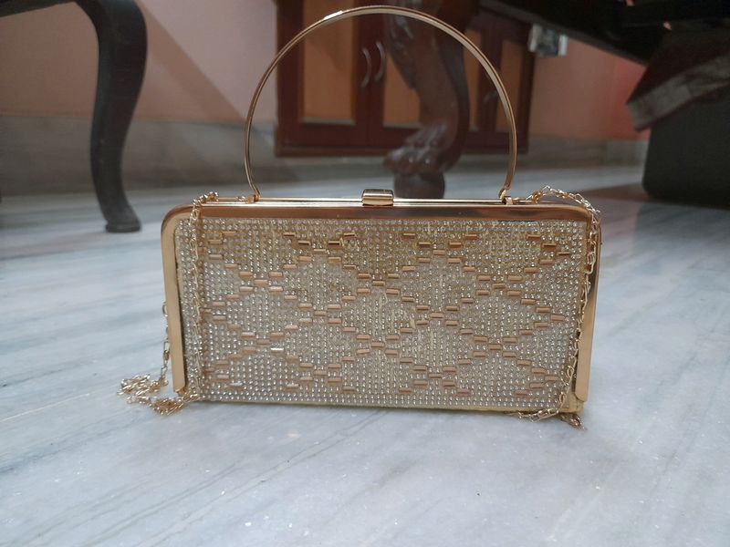 Sparkly Gold Evening Clutch