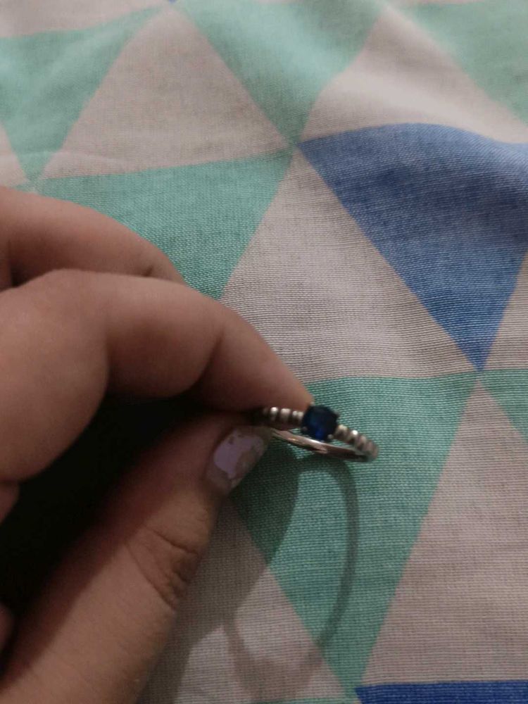 Elegant Sapphire Silver Ring