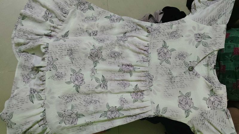 Floral Print Ruffle Dress