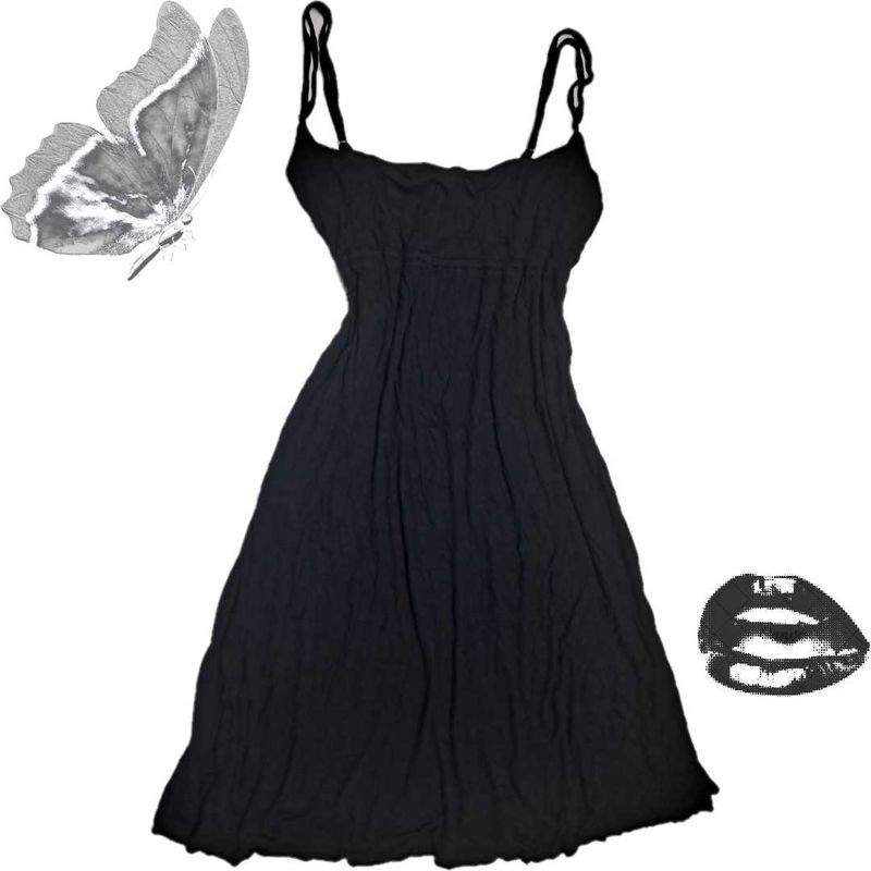 Black Lounge Slip Dress